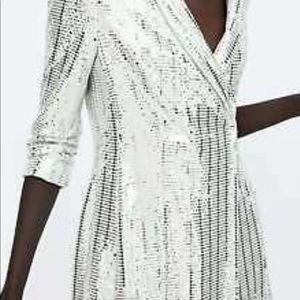 Zara sequins blazer dress